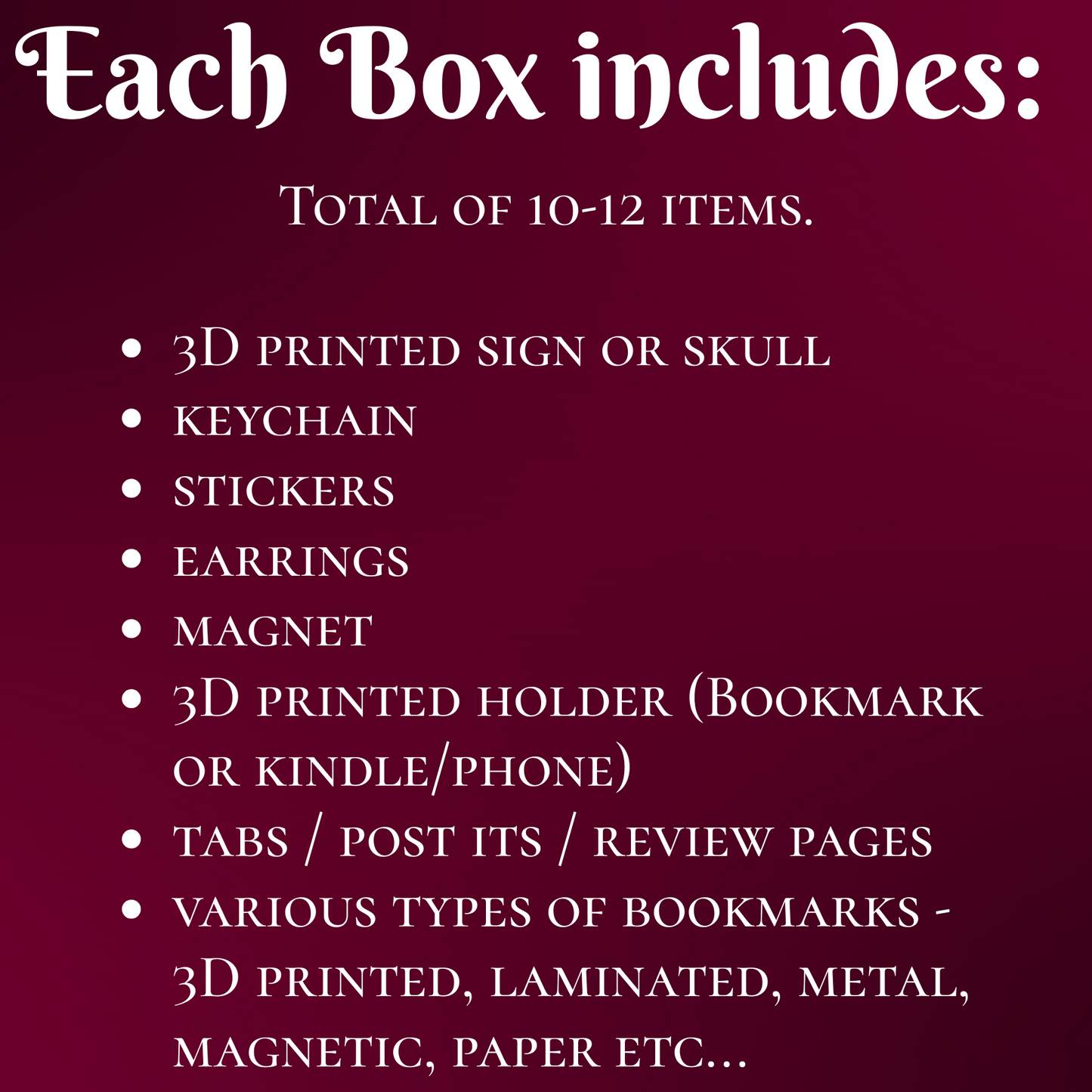 Dark Romance Mystery Boxes