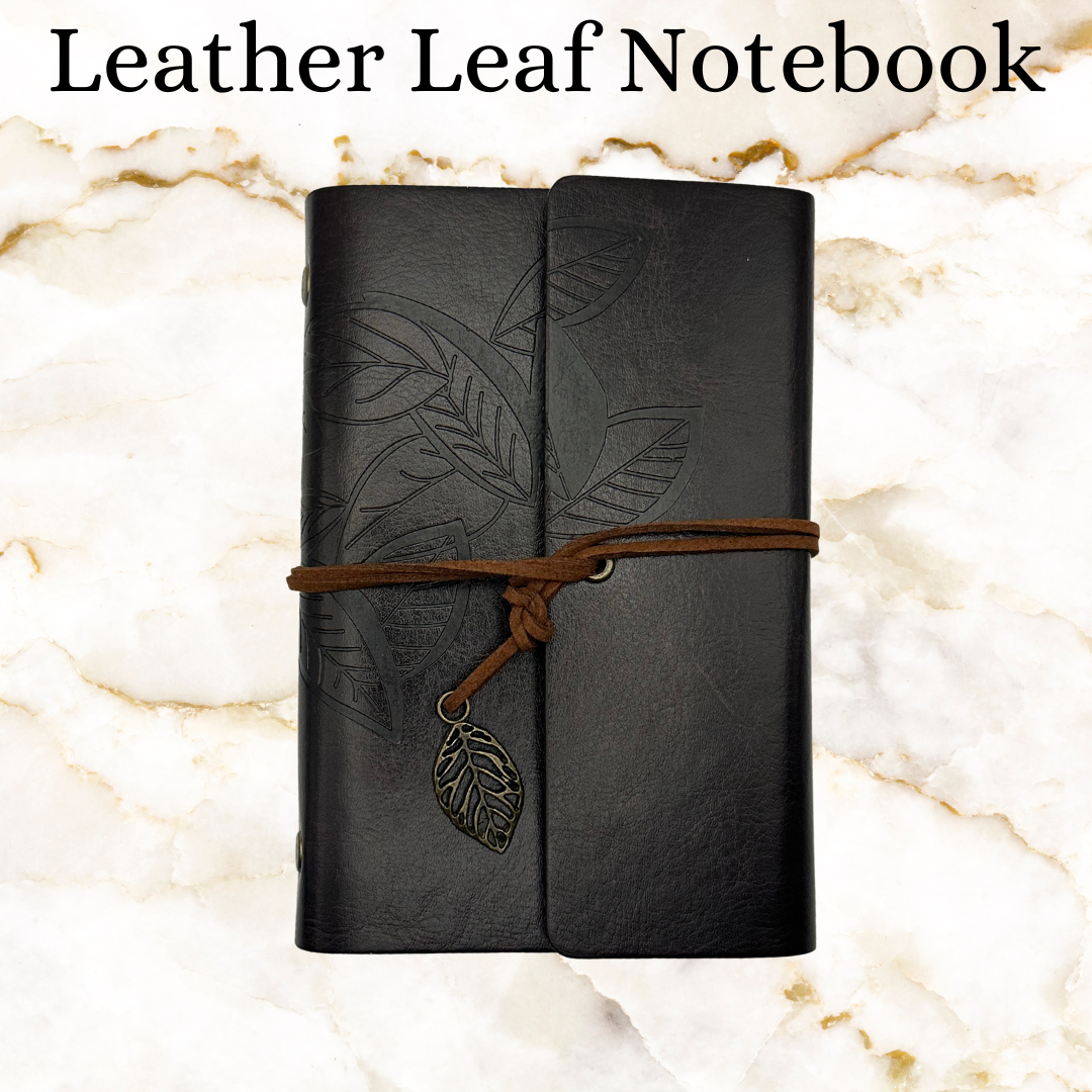 Leather Leaf Notebooks and Review Post-Its