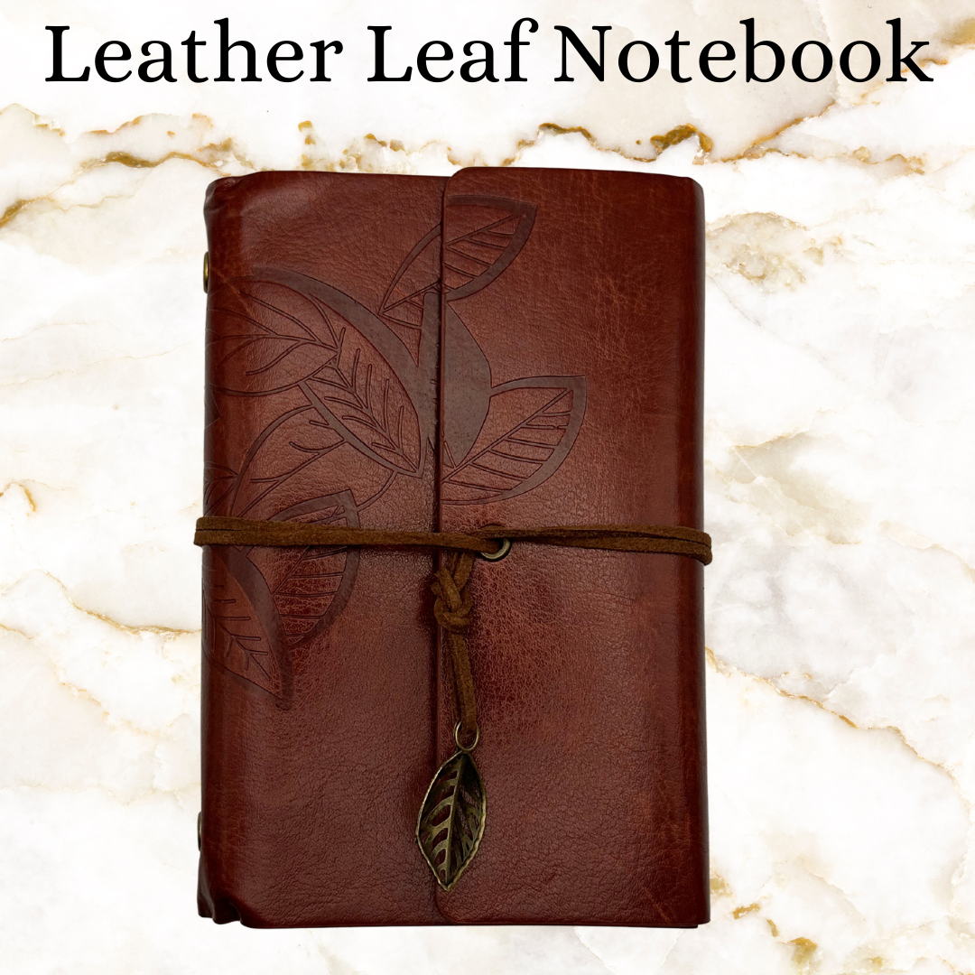 Leather Leaf Notebooks and Review Post-Its