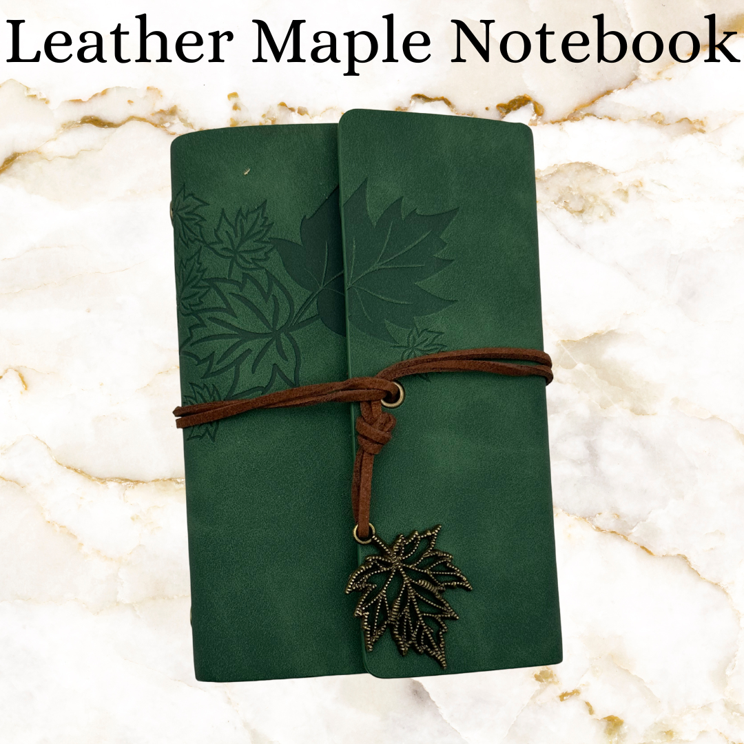 Leather Leaf Notebooks and Review Post-Its