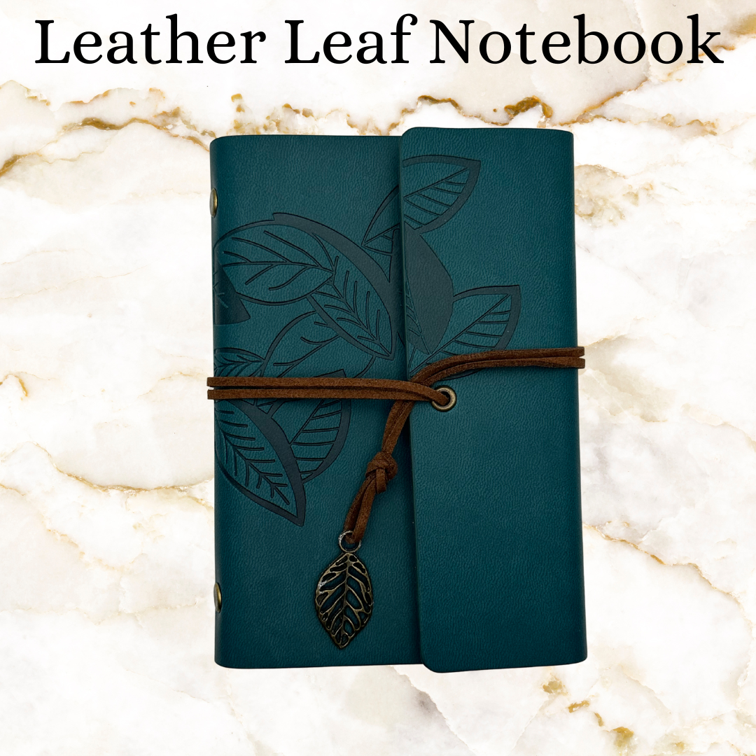 Leather Leaf Notebooks and Review Post-Its