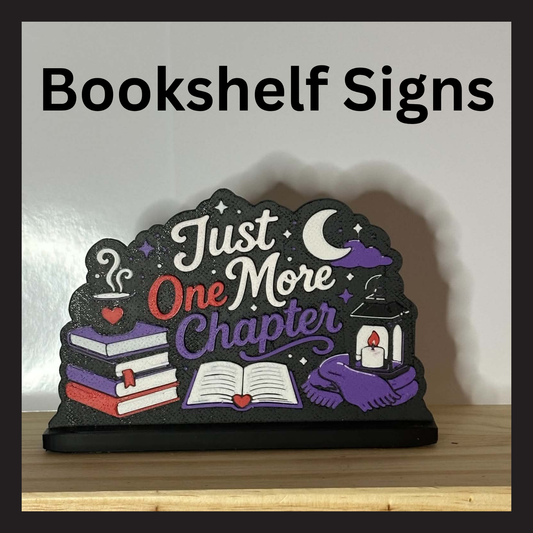 Bookshelf Decor Signs