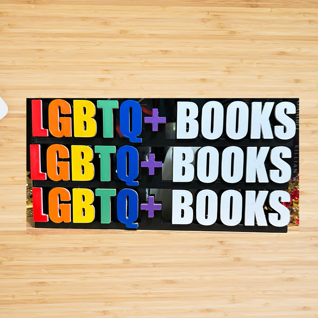 LGBTQ+ Shelf Sign