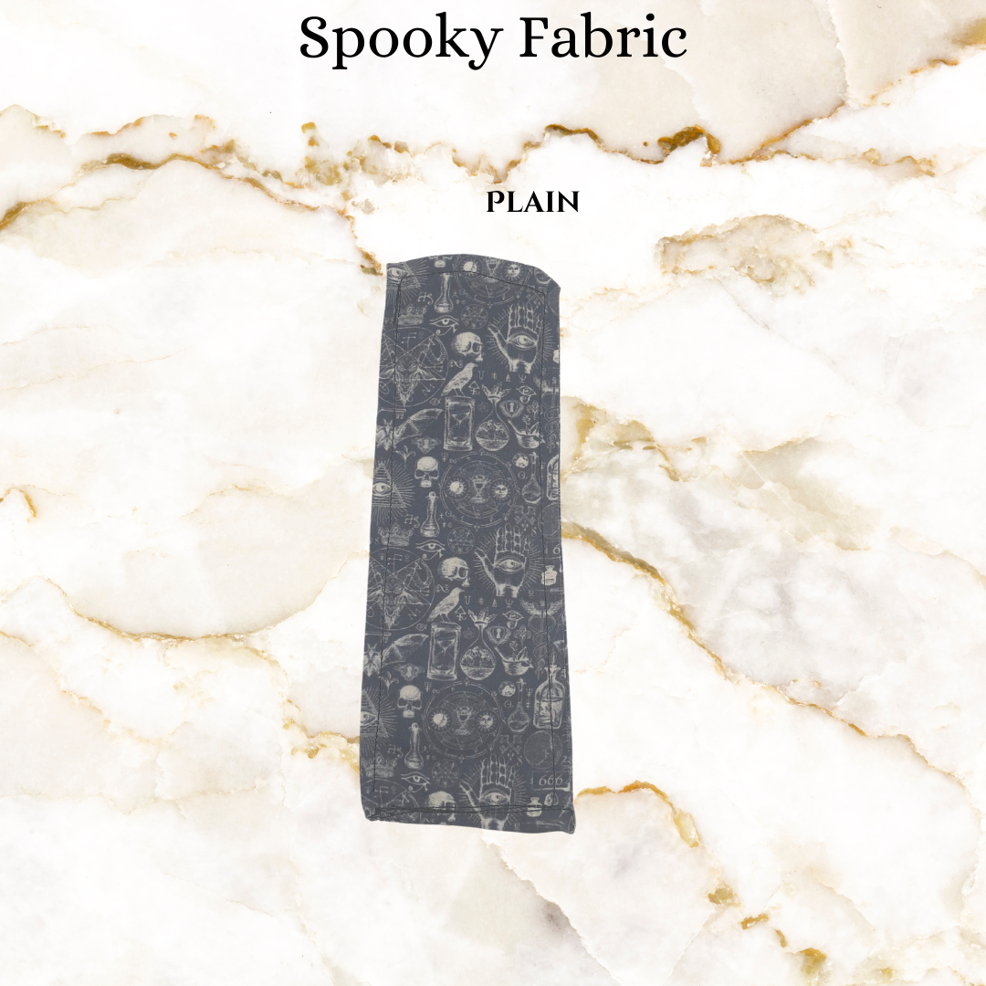 Spooky fabric plain fabric bookmark