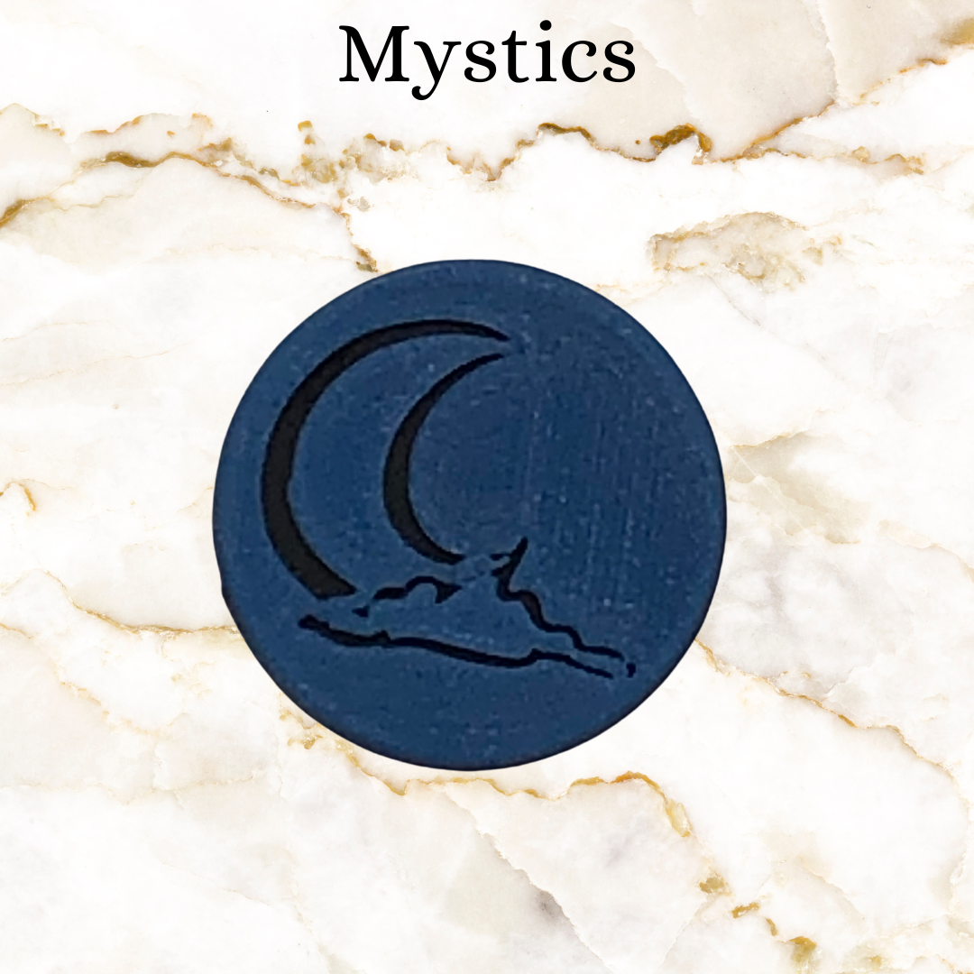 Line mark option for key chain - lighter blue moon and cloud for line of mystics