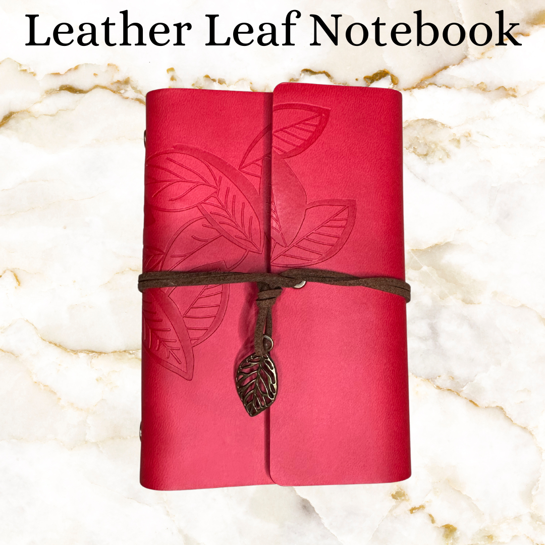 Leather Leaf Notebooks and Review Post-Its