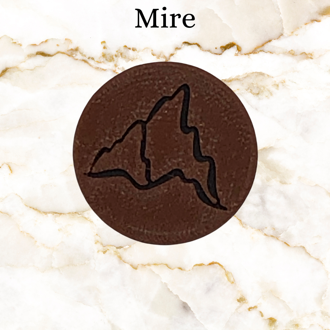 Line mark option for key chain - brown mountains for line of Mire