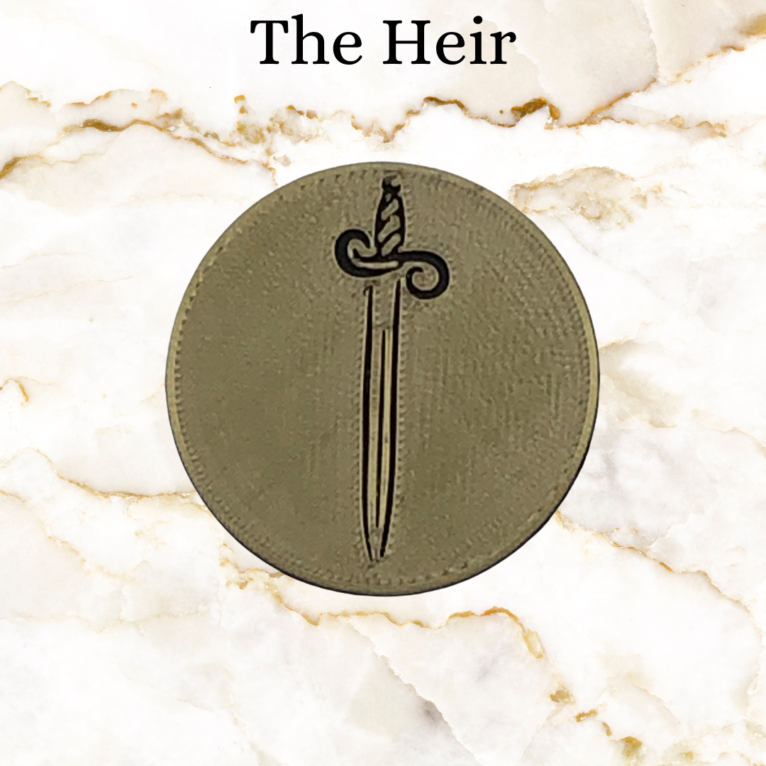 Line mark option for key chain - brass sword for the Heir