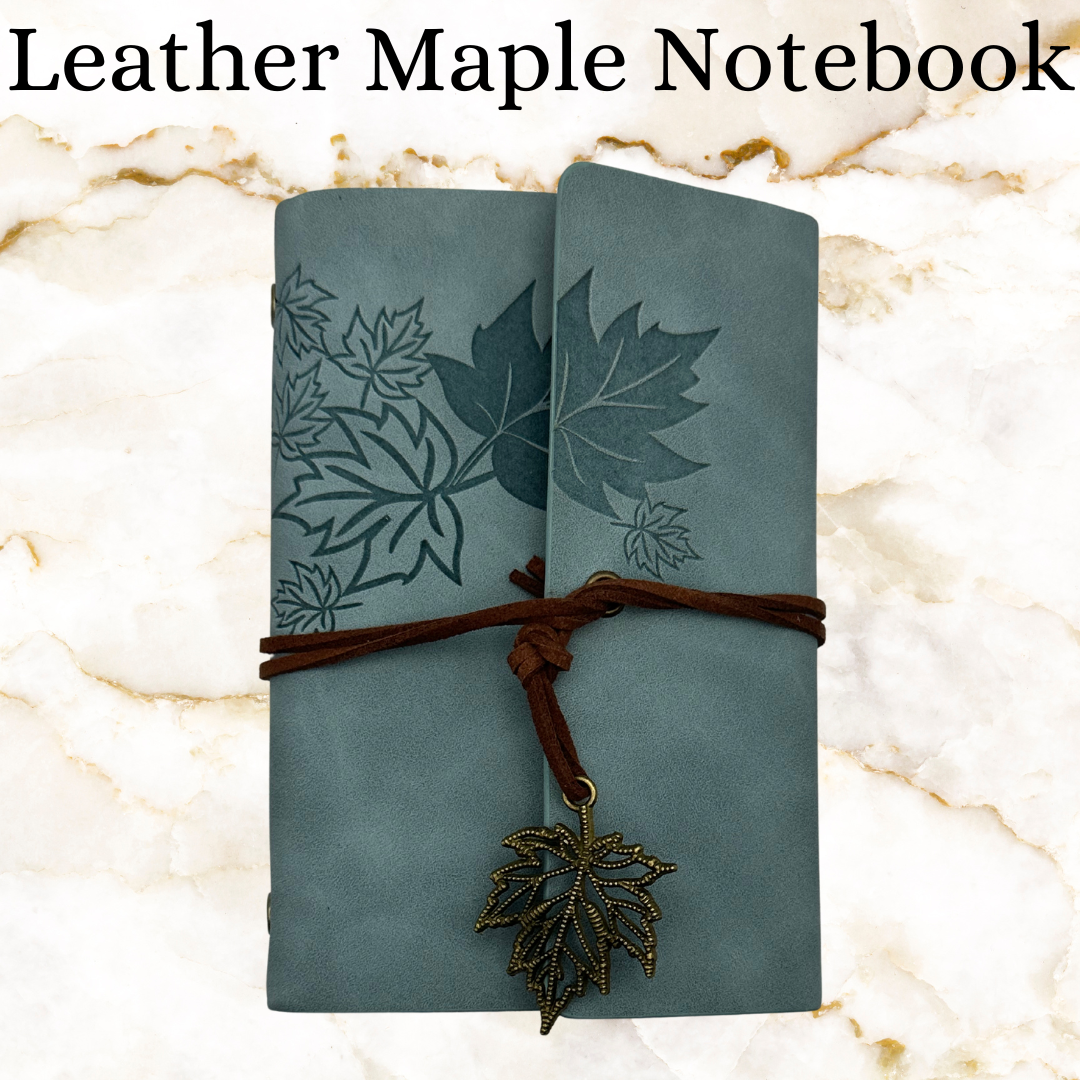 Leather Leaf Notebooks and Review Post-Its